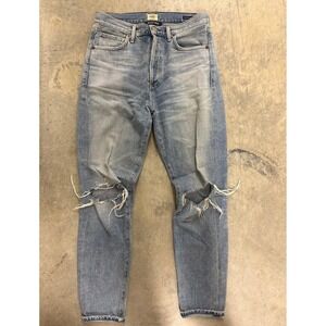 Citizens of Humanity Liya High Rise Crop Distressed Jeans Size 26‎
